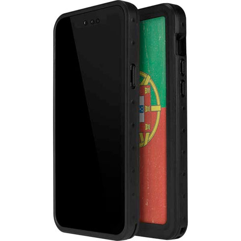 Portugal Flag Distressed iPhone 15 Waterproof Case